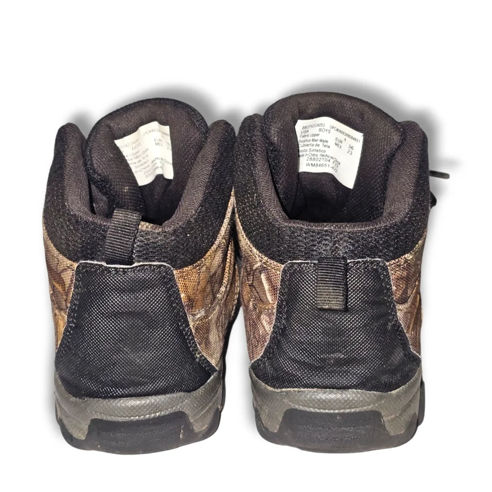 Ozark Trail Boys‎ 4 Camouflage Mid Hiking Boots Lace Up Outdoor Grip Trail Shoes